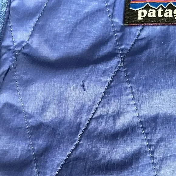 Patagonia Girls Kids Large 12 Quilted Jacket Blue Purple Lightweight Puffer Y2K